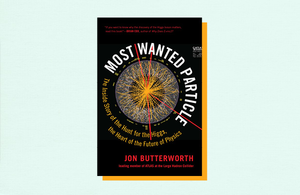 Illustration of book cover "Most Wanted Particle" by Jon Butterworth