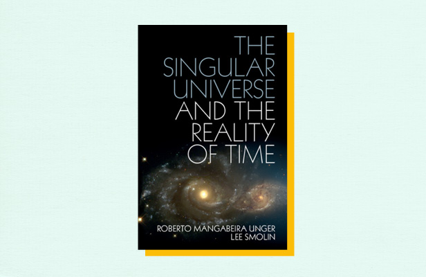 Illustration of book cover "The Singular Universe and the Reality of Time" by Lee Smolin