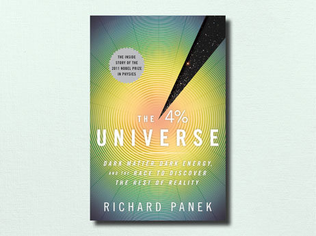 Illustration of book cover "The 4% Universe" written by Richard Panek