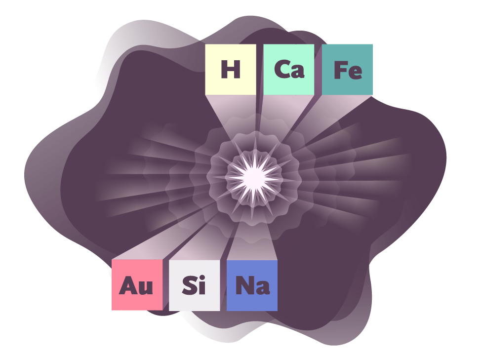Illustration of Supernovae Elements