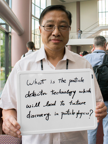 Photo of Ren-Yuan Zhu "What is the particle detector technology which will lead to a future discovery of particle physics?"