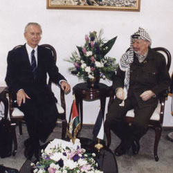 Herwif Schopper meets with Yasser Arafat