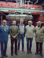 Scientists who previously used the Chicago Cyclotron Magnet visit the magnet in March of 1981