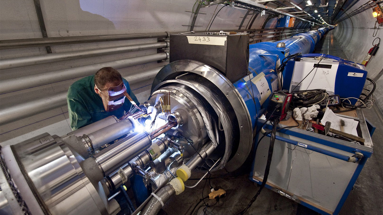 Photo of LHC magnet
