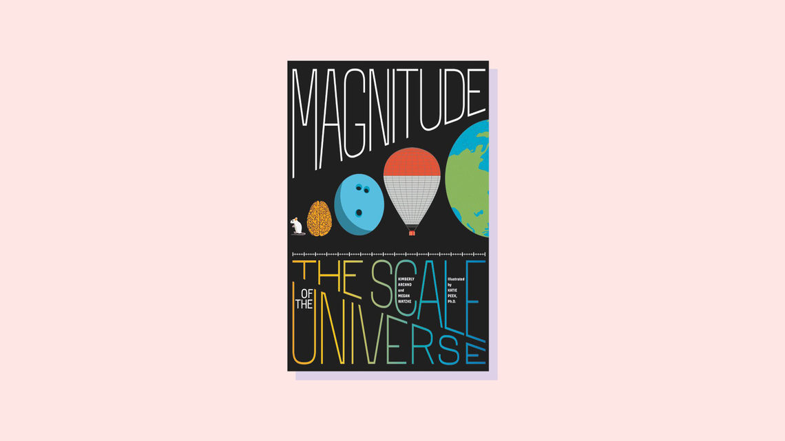 Illustration of book cover for Magnitude: The Scale of the Universe, by Megan Watzke and Kimberly Arcand