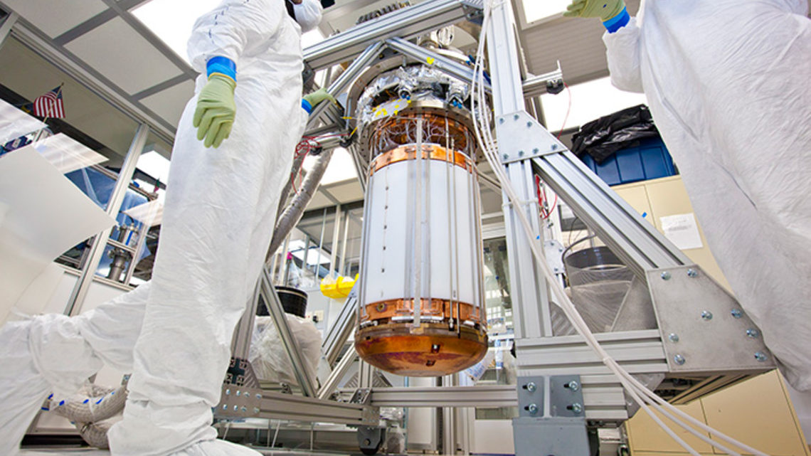 Photo of the LUX dark-matter detector
