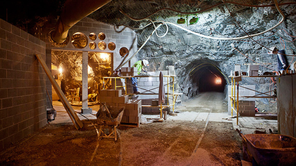 Photo of construction workers are turning the former gold mine into a state-of-the-art underground research facility