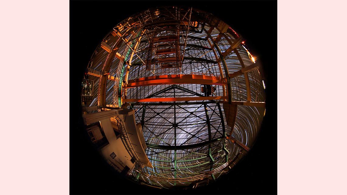Long-exposure photograph of the stars from LSST construction site.