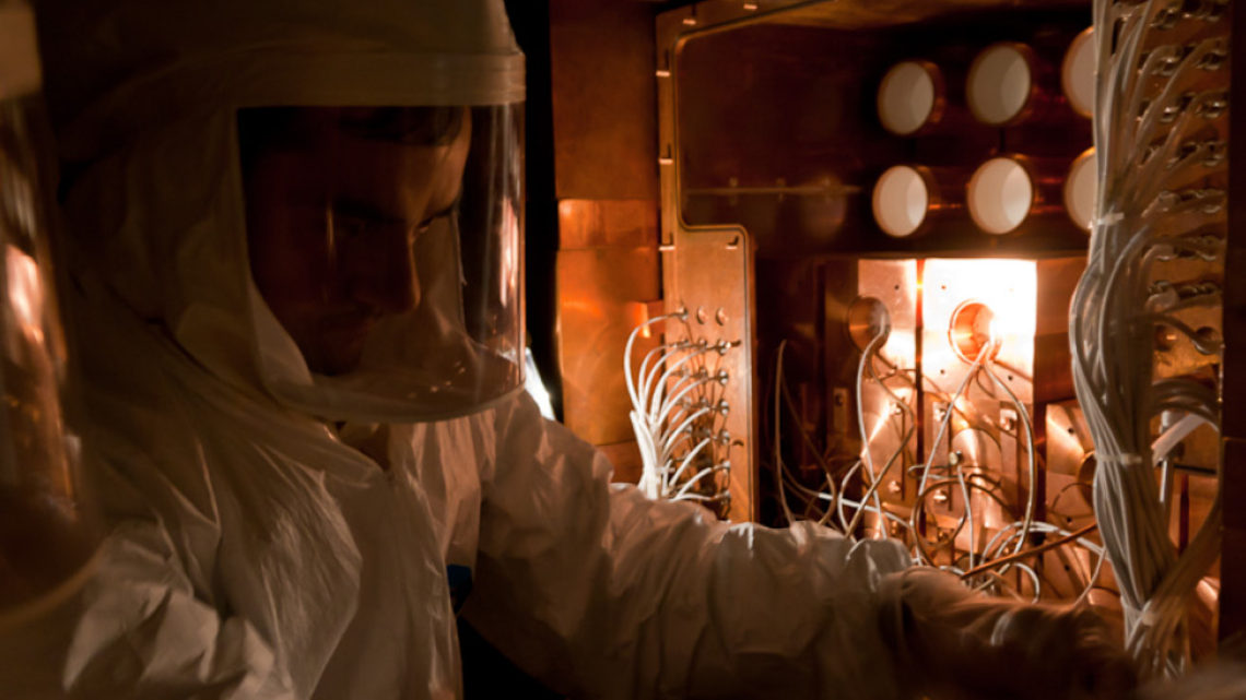 A technician works on detectors for the DAMA experiment, it uses 250 kilograms of sodium iodide to find dark matter