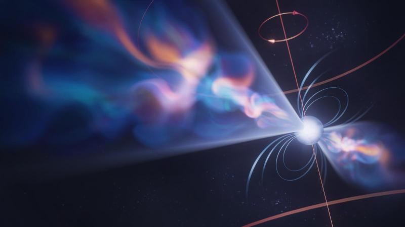 Illustration representing gravitational waves