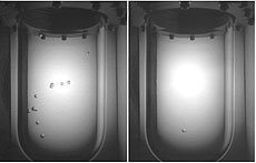 When a charged particle zips through the liquid, it triggers boiling along its path, which is visible as a series of small bubbles. Scientists expect a WIMP to leave a single bubble in contrast to the multi-bubble tracks left by many other particles.