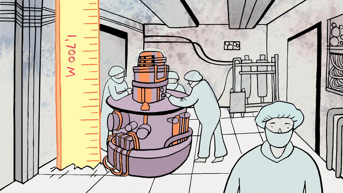 Illustration of 1,000 meters below in Modane Underground Laboratory