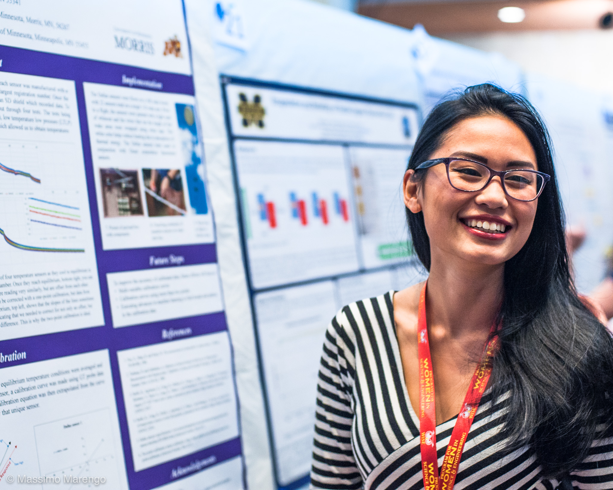 Photo of Alynie Walter presenting research "Calibration of Temperature Sensors in Preparation for the 2017 Total Solar Eclipse"