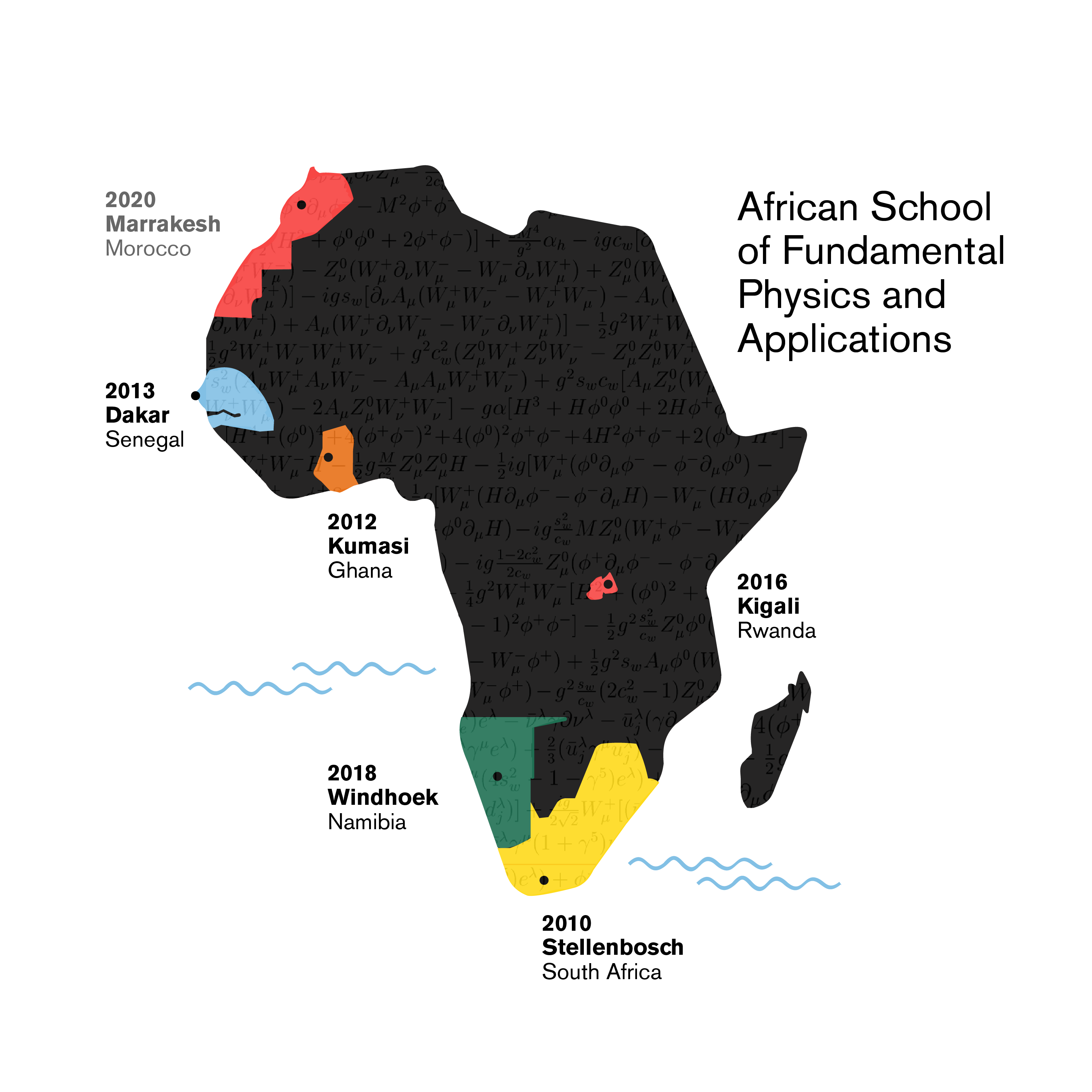 Map of Africa showcasing various ASP locations