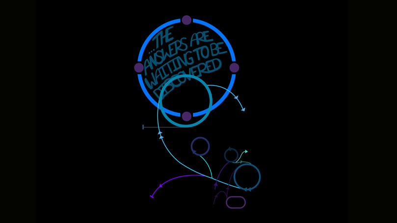 Illustration of Collision: LHC in Neon
