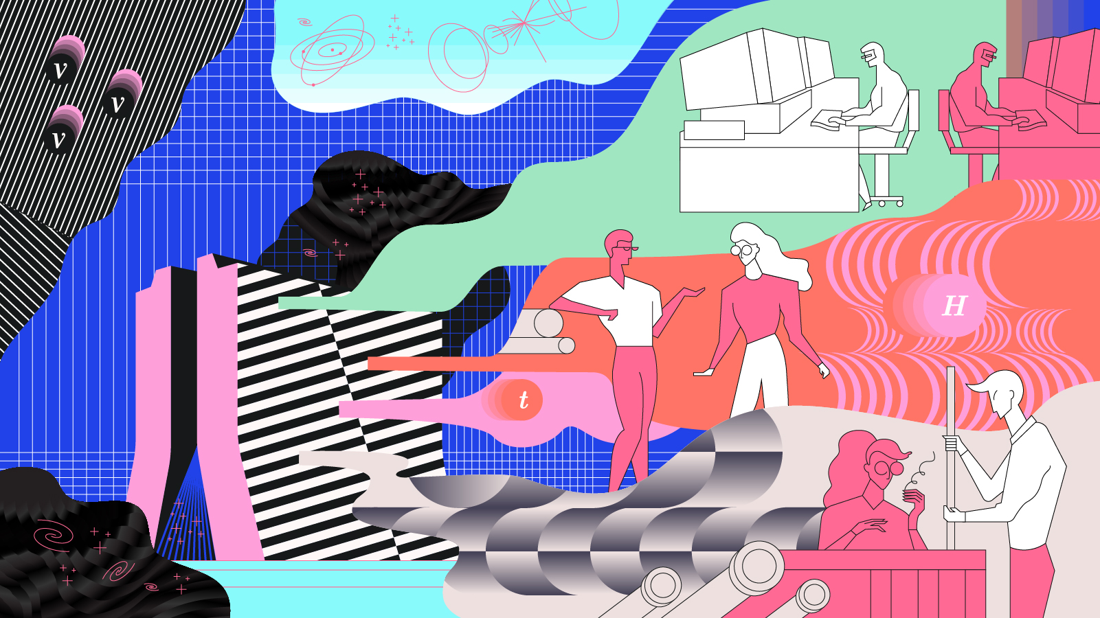 Collage of 50 years of discovery at Fermilab