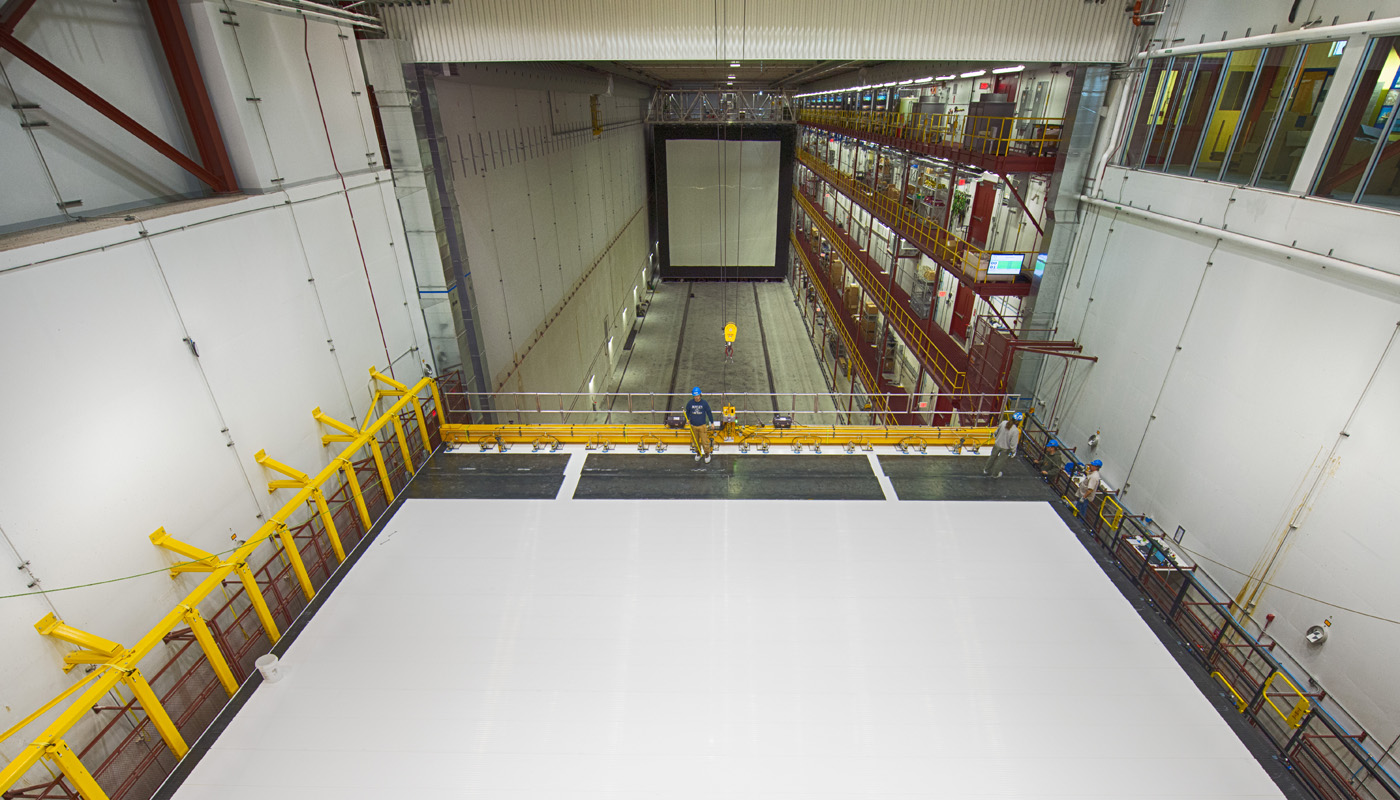 Photo of NOvA far detector hall