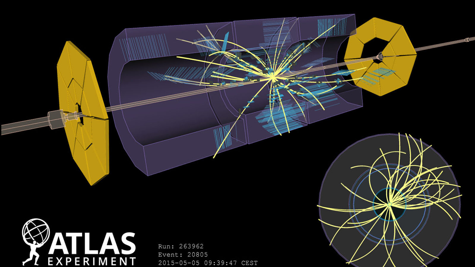 Image of First collision ATLAS
