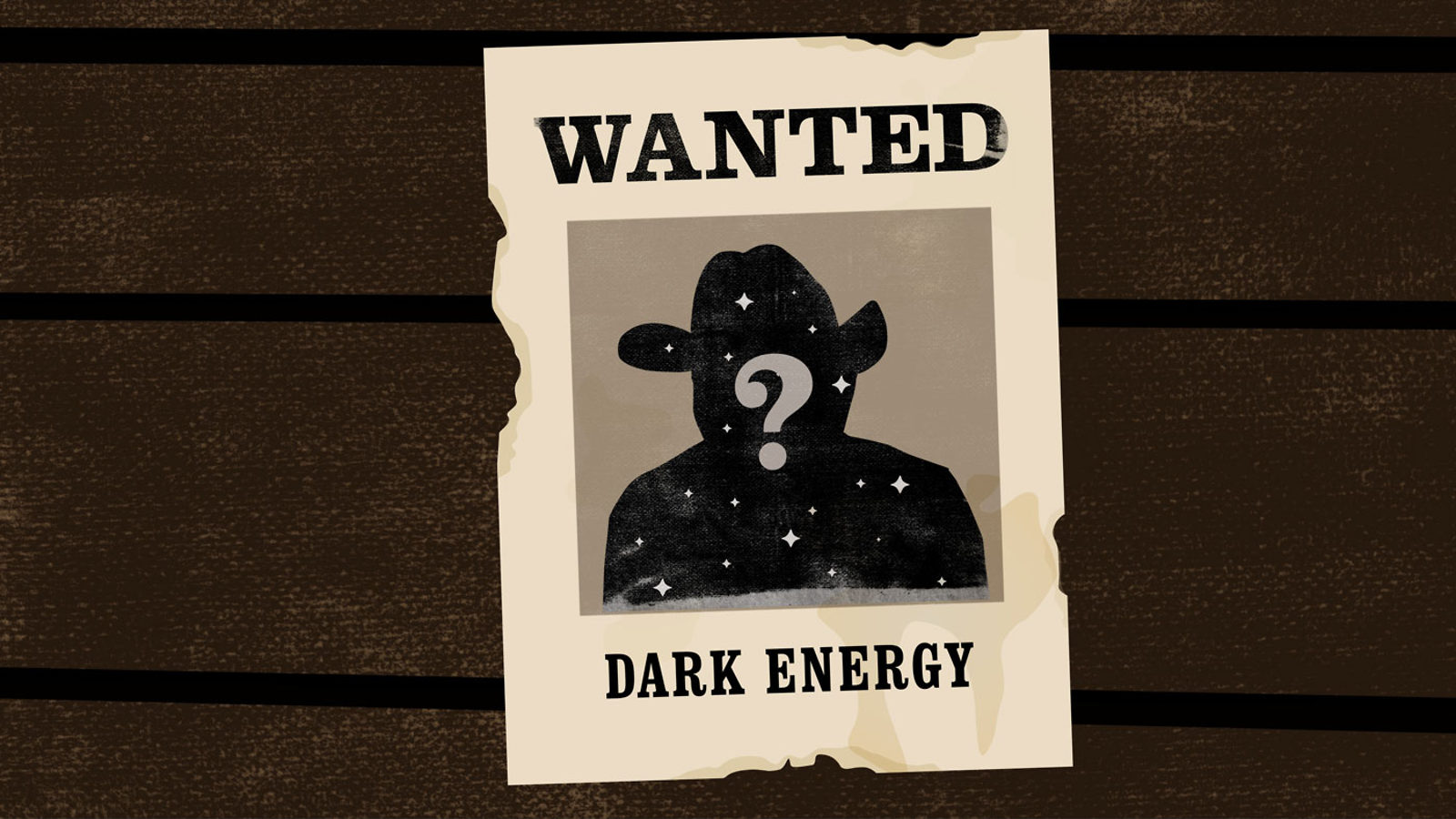 Dark energy "Wanted" poster