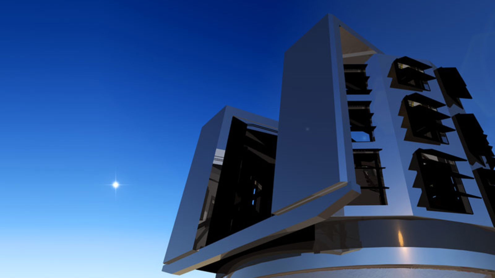A rendering of the Large Synoptic Survey Telescope’s dome