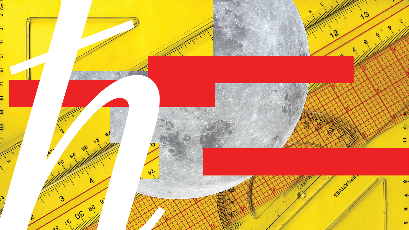 Image of yellow ruler background with moon and red and Plank graphics