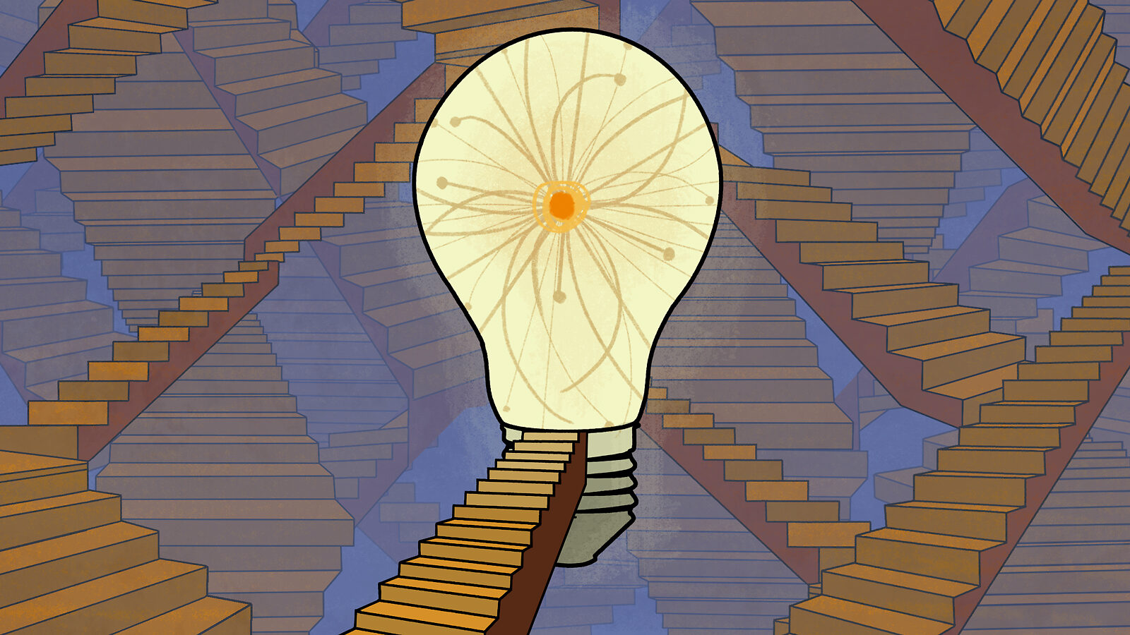 Illustration: Staircase leads to an idea