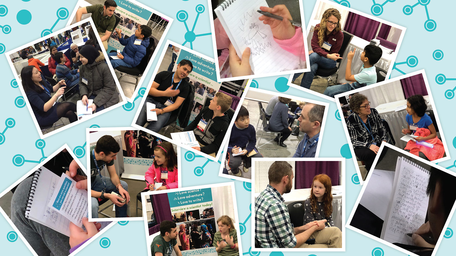 Collage of the Science Storytellers event