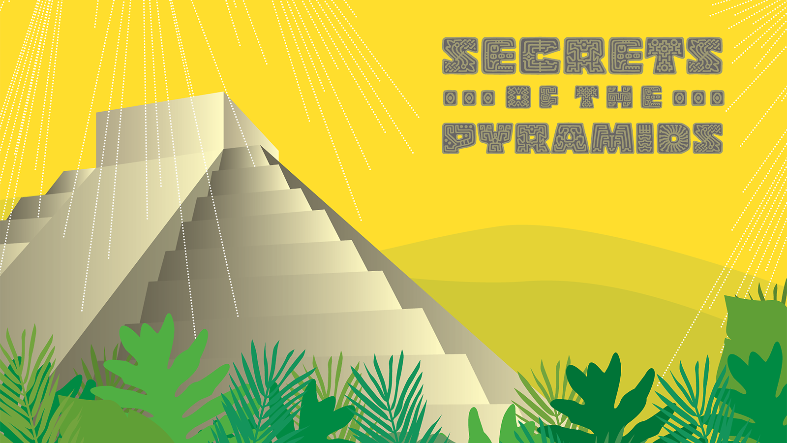 An illustration of a Mayan pyramid