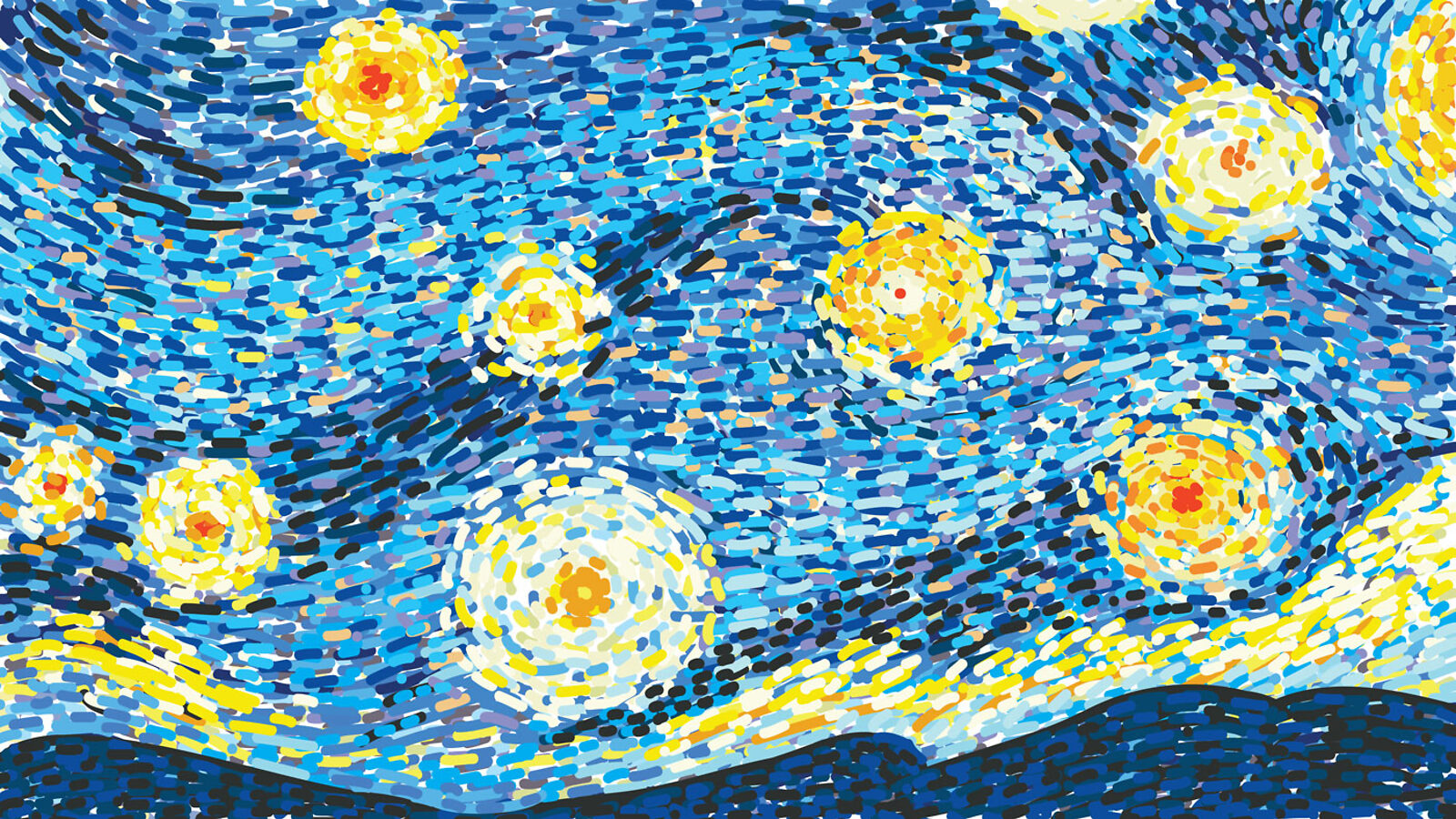 Starry night style painting 