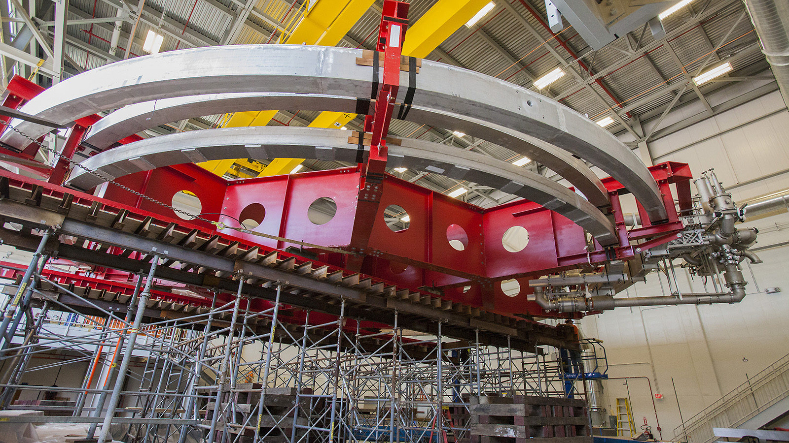 Image of Muon g-2 magnet on stand