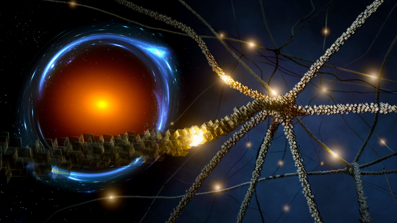 Neurons and Einstein ring