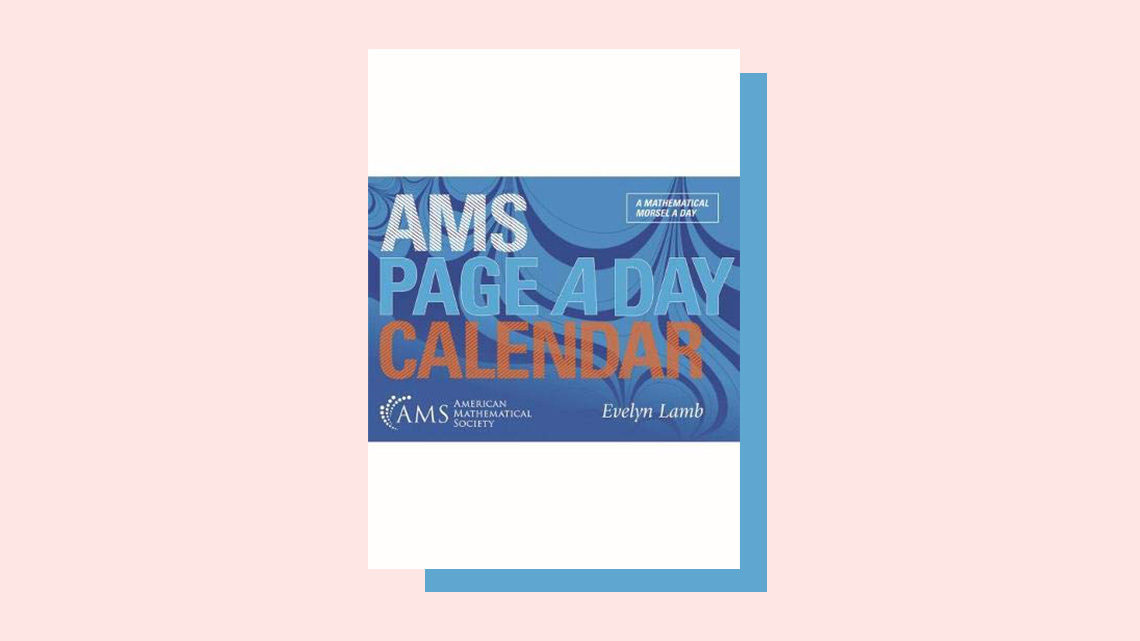 "AMS Page-A-Day Calendar" book cover by Evelyn Lamb (American Mathematical Society)