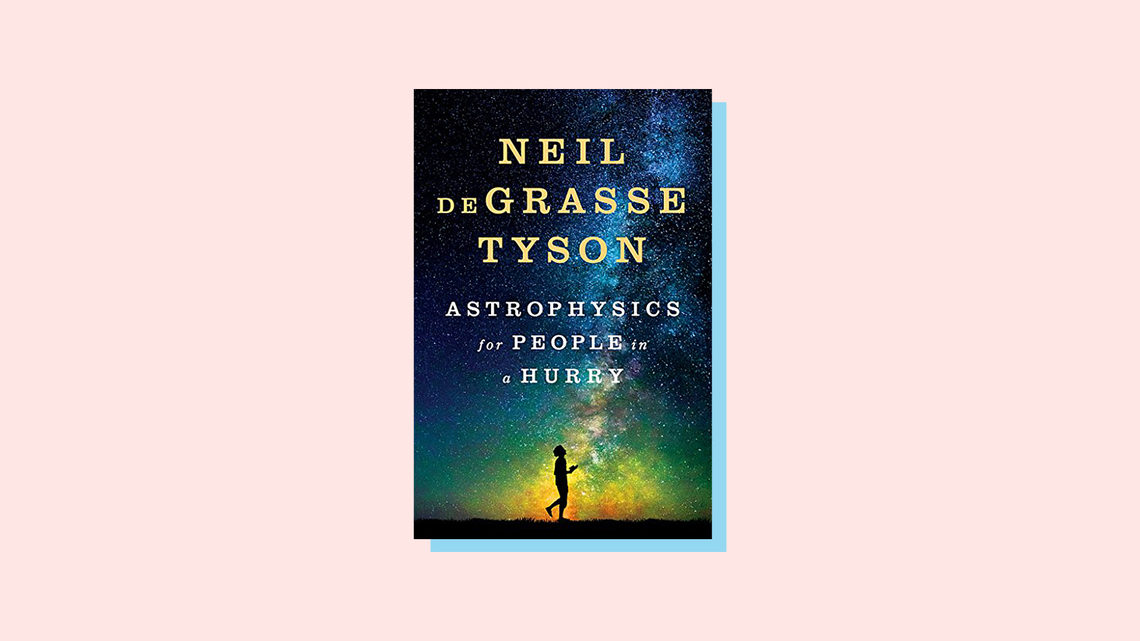 Illustration of book cover for Astrophysics for People in a Hurry, by Neil DeGrasse Tyson