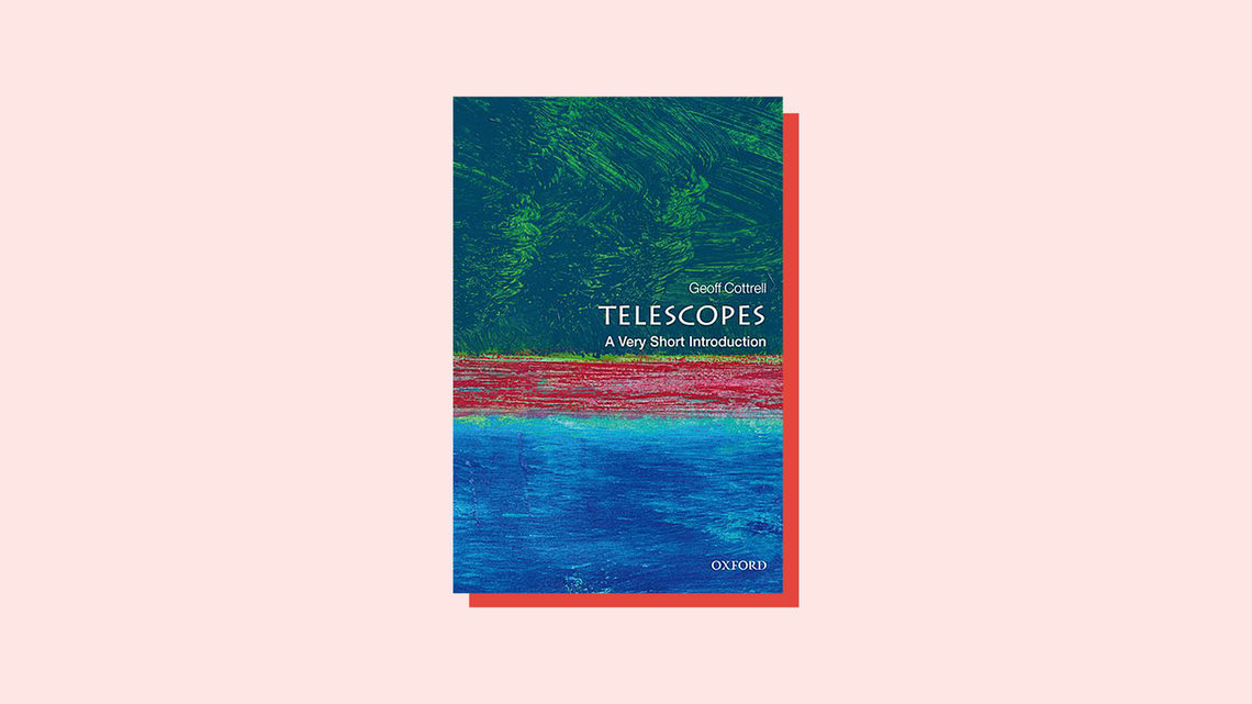 Illustration of book cover for Telescopes: A Very Short Introduction, by Geoffrey Cottrell