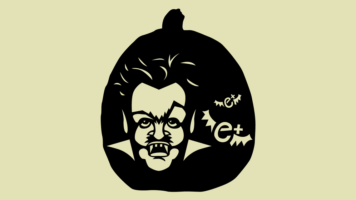 Illustration of Paul Dirac-ula Pumpkin