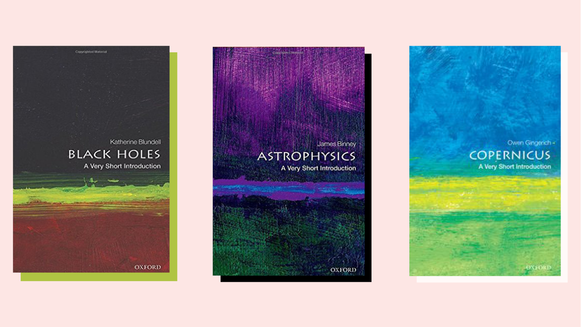 "Black Holes" book cover, "Astrophysics" book cover, "Copernicus" book cover