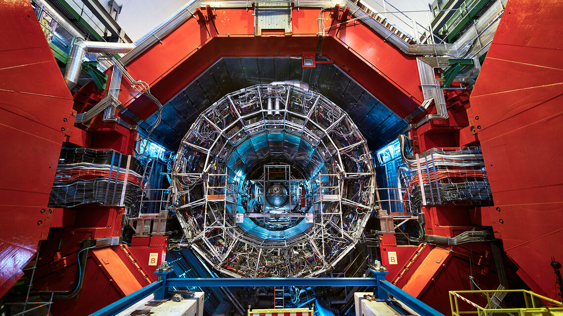 Photo of the ALICE detector with its doors open