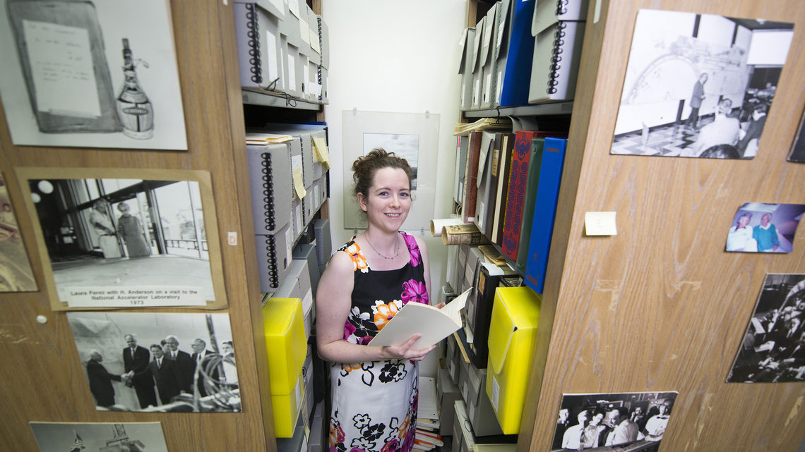 Valerie Higgins in the archives