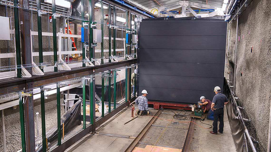 Photo of NOvA block in place