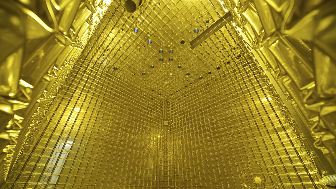 A view from inside the detector