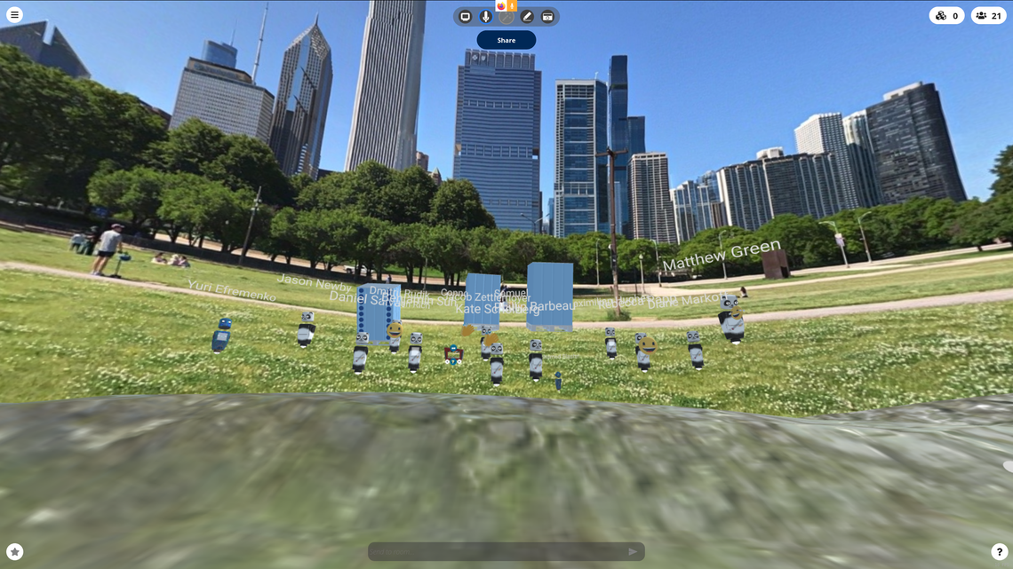 The COHERENT collaboration meets in the virtual Chicago outdoors