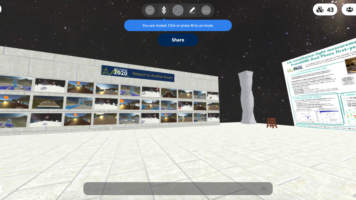 Screenshot of virtual teleportation platform
