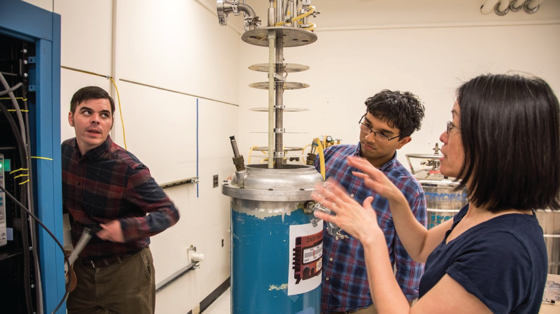 Fermilab team discussing a dark matter radio