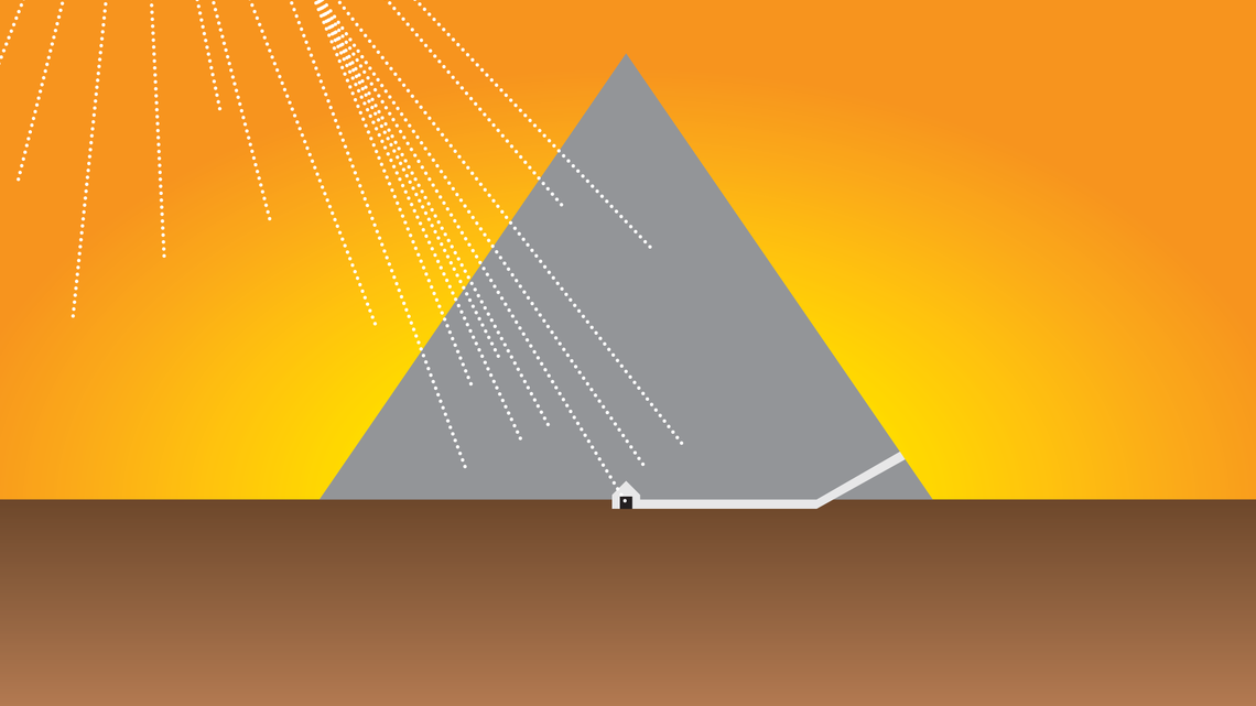 An illustration of an Egyptian pyramid