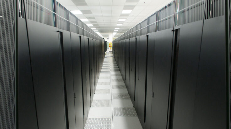 Rows of supercomputers at Argonne