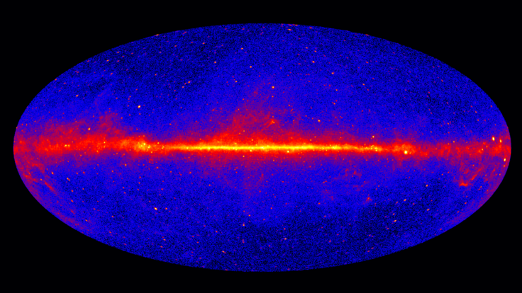 Image of Fermi LAT sky map