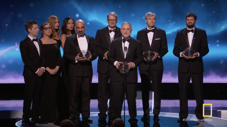 Photo of winners of the Breakthrough Prize accept awards onstage