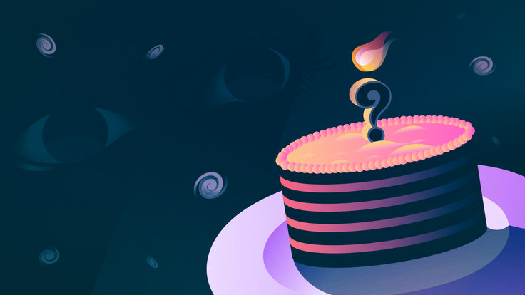 Illustration of universe cake