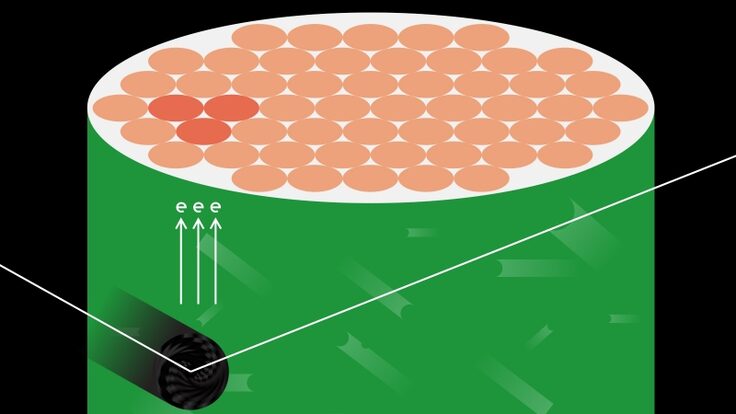 Illustration of dark matter experiment