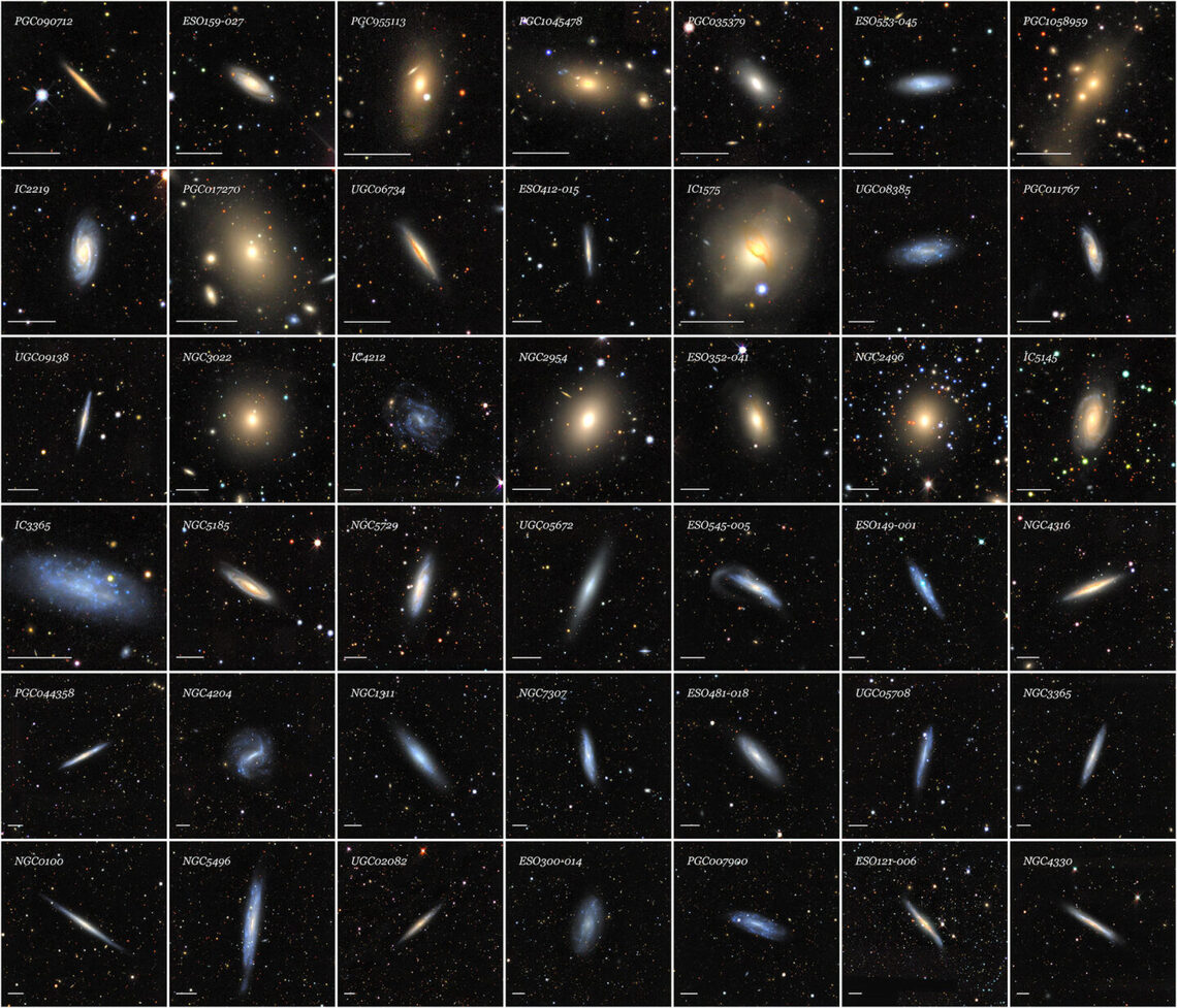 Grid of galaxies